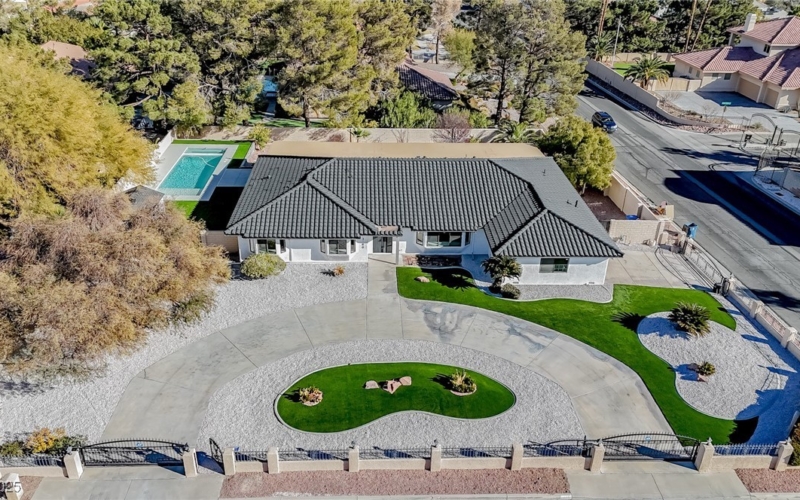 Drone photography of residential property