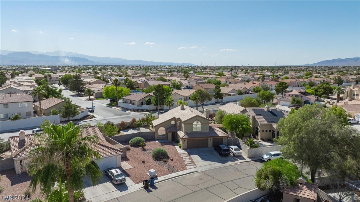 Aerial view of residential neighborhood